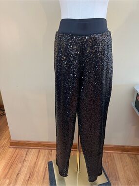 Victoria's Secret Black Sequin Pants